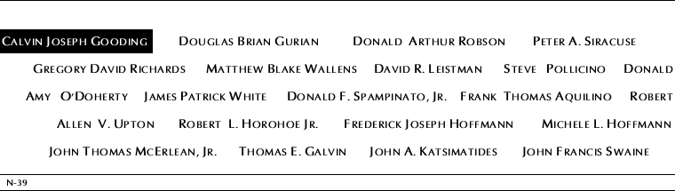 Panel N-39, North Pool, National September 11 Memorial