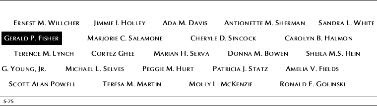 Panel S-75, South Pool, National September 11 Memorial