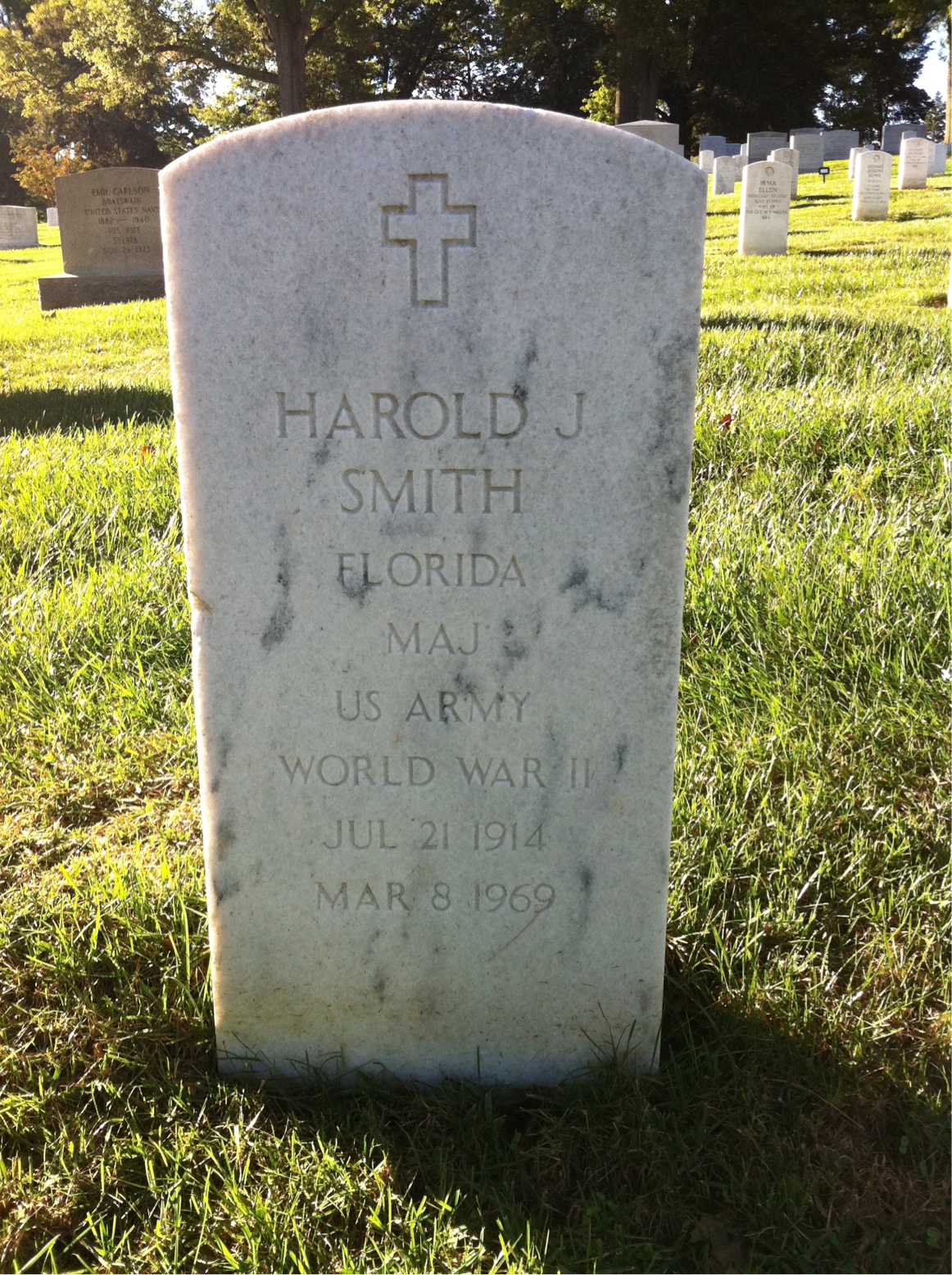 Headstone shared by 2 interments, including Kathleen C Smith