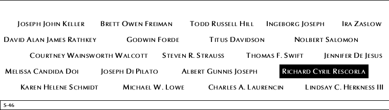 Panel S-46, South Pool, National September 11 Memorial