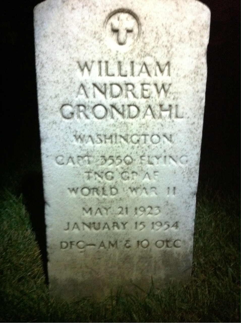 Headstone of William Andrew Grondahl