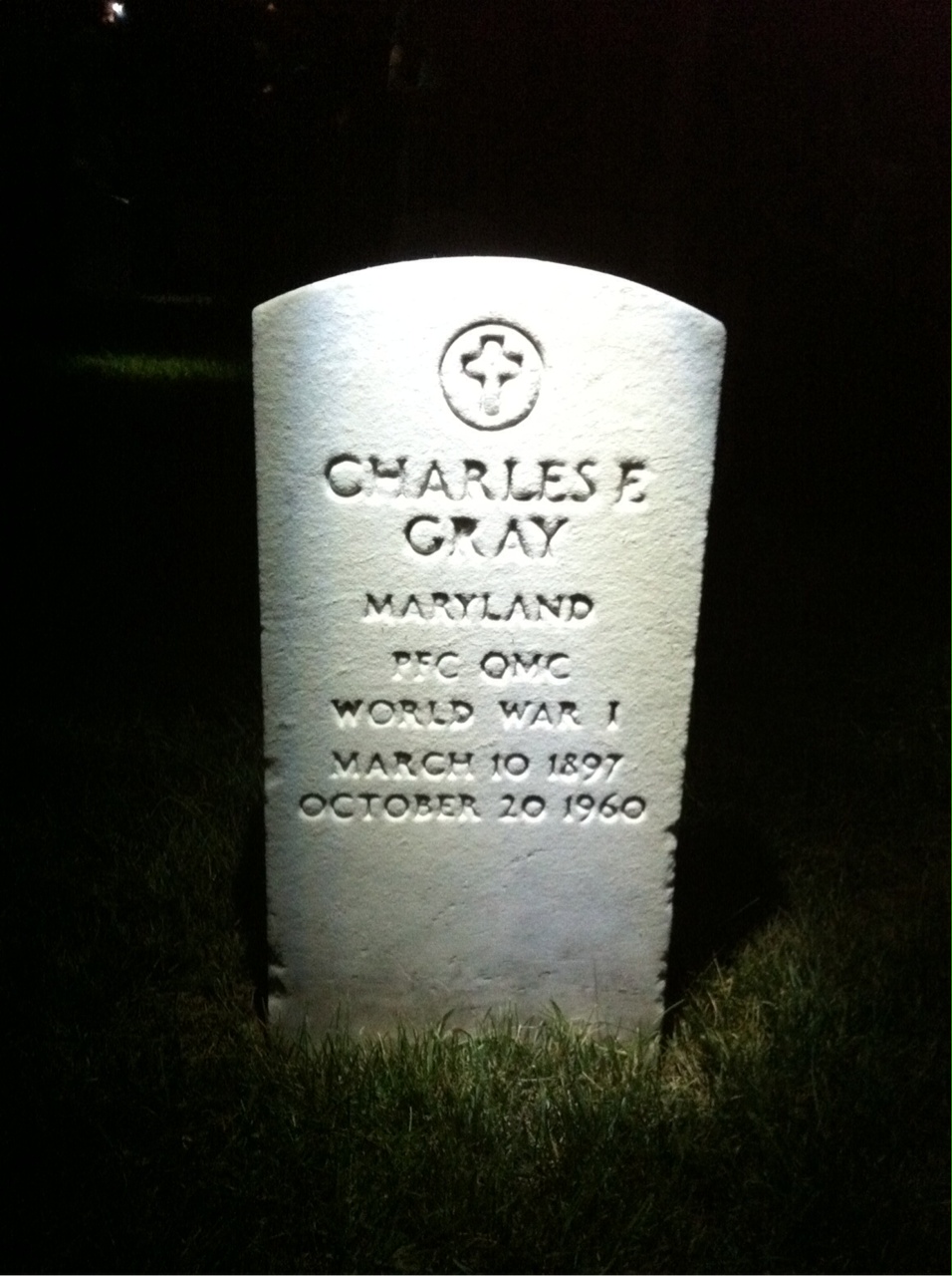 Headstone of Charles E Gray
