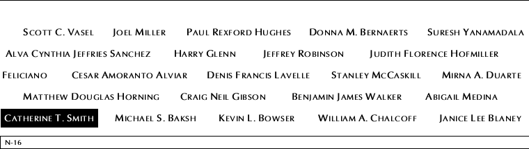 Panel N-16, North Pool, National September 11 Memorial