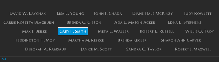 Panel S-1, South Pool, National September 11 Memorial
