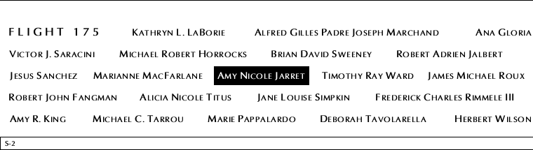 Panel S-2, South Pool, National September 11 Memorial