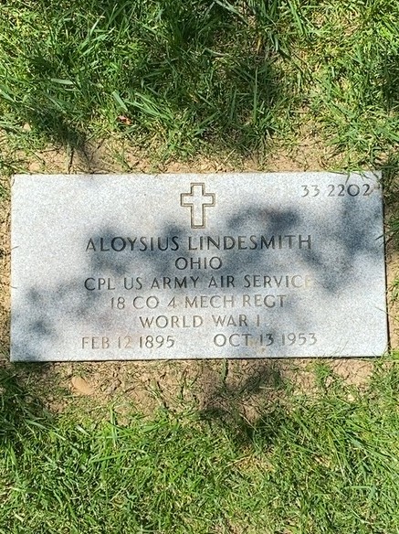 Headstone of Aloysius Lindesmith