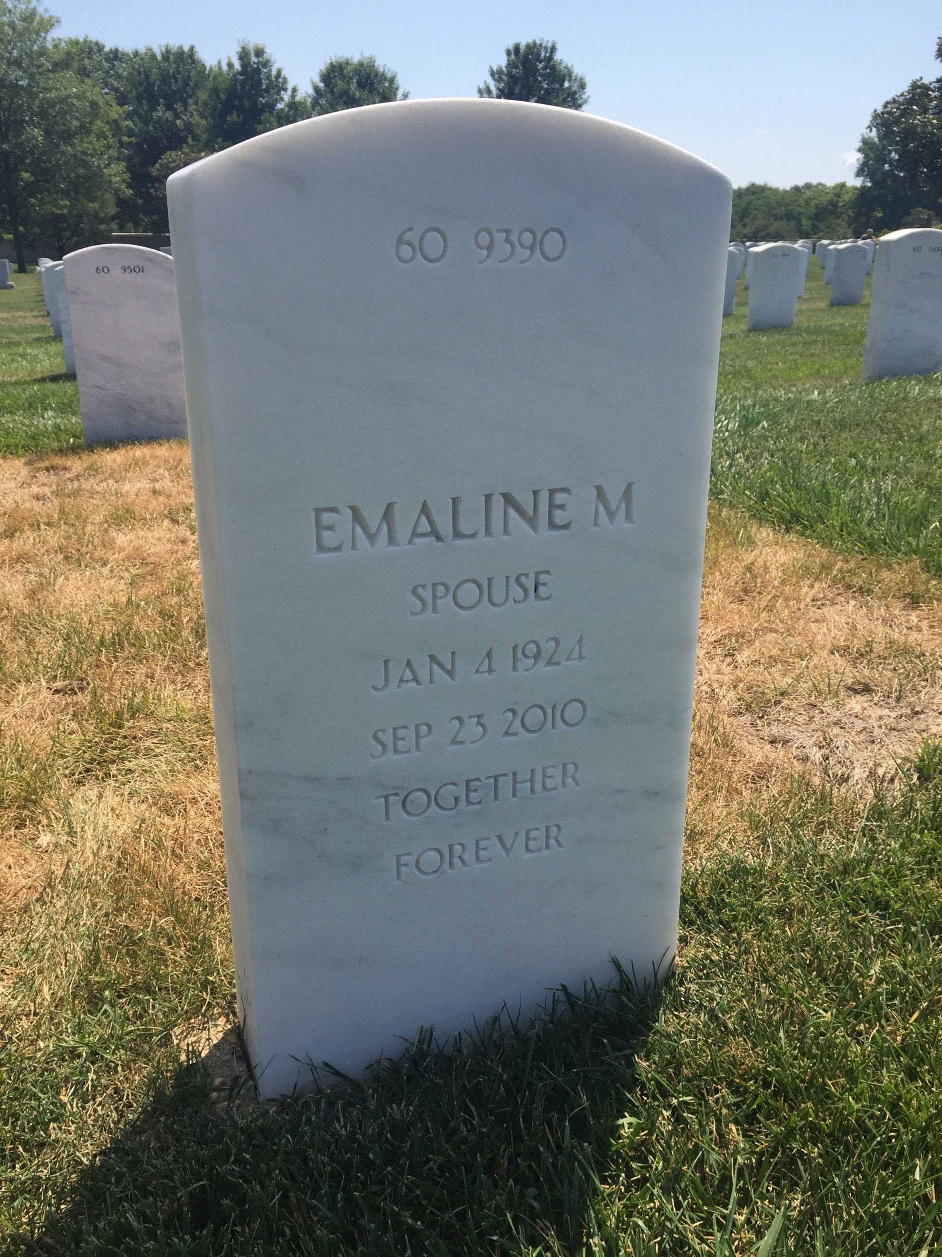 Headstone shared by 2 interments, including Max Edward Malan