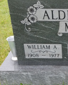 Headstone of William A. Aldridge