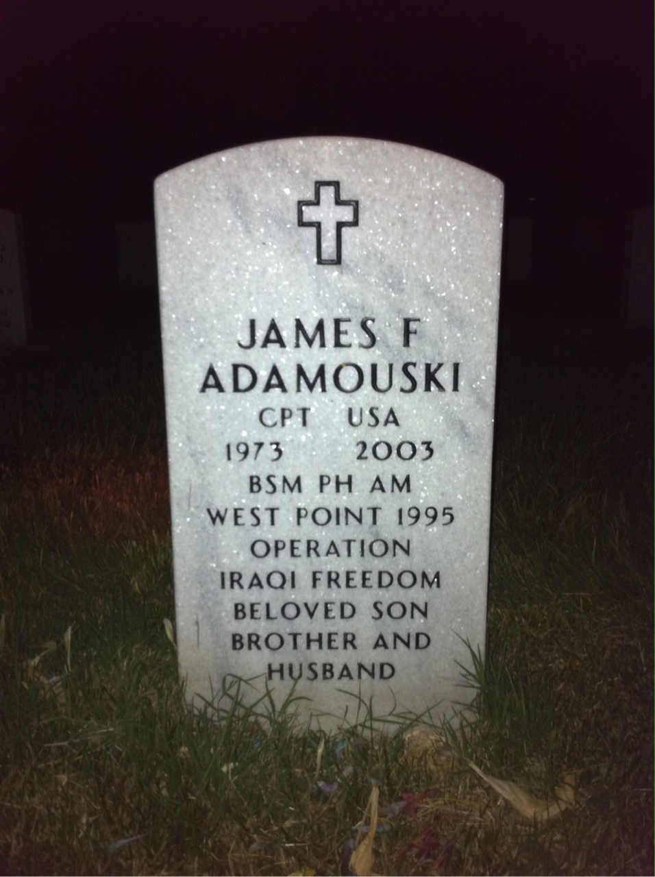 Headstone of James Francis Adamouski