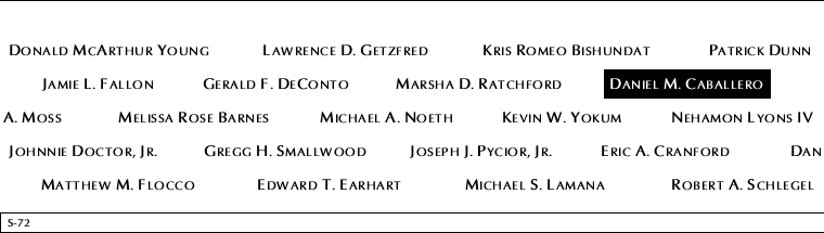 Panel S-72, South Pool, National September 11 Memorial