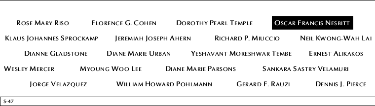 Panel S-47, South Pool, National September 11 Memorial