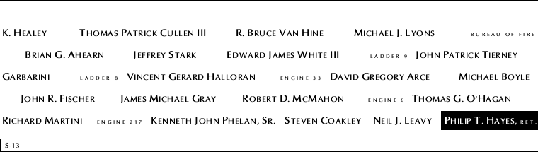 Panel S-13, South Pool, National September 11 Memorial