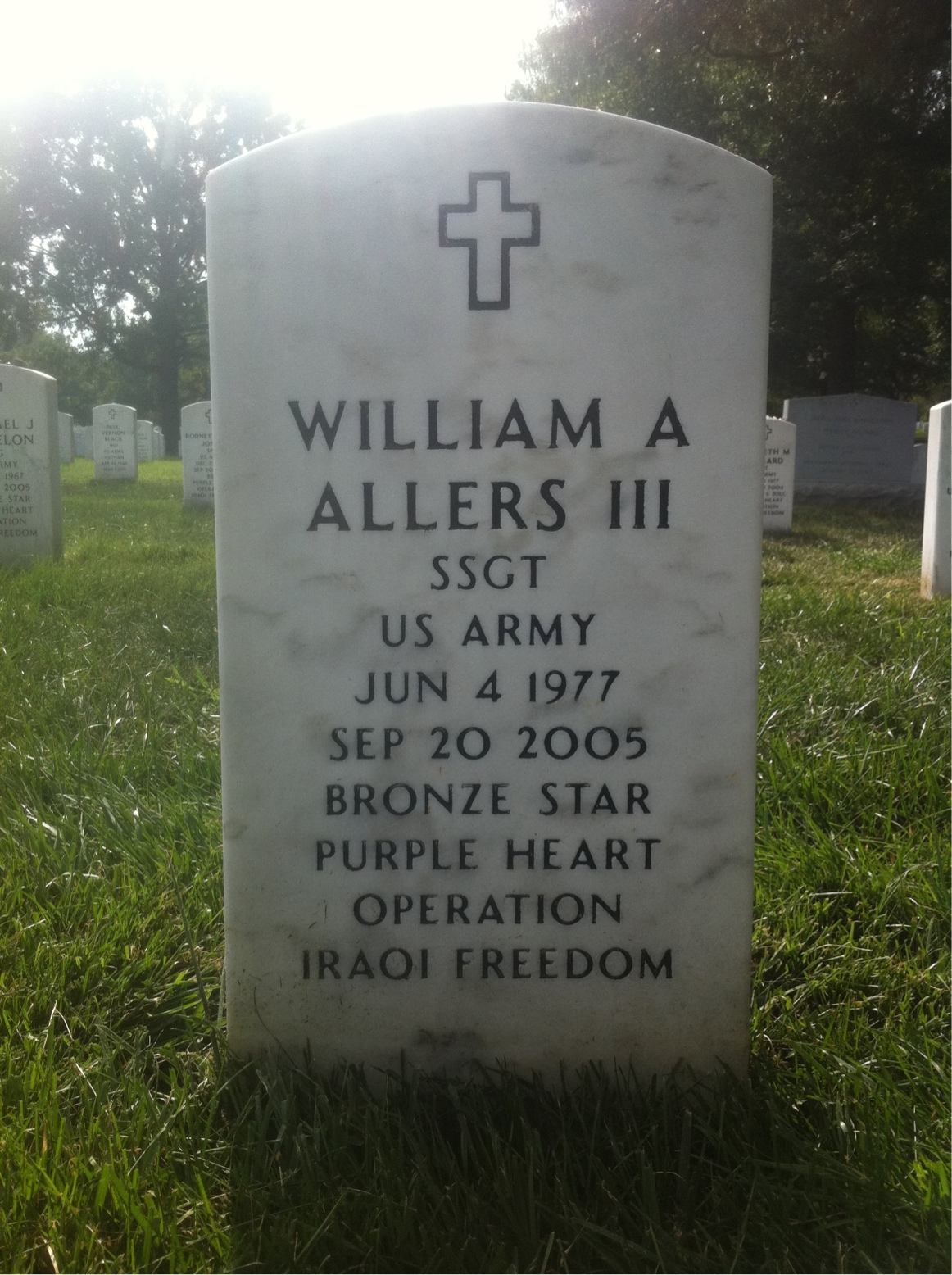 Headstone of William Alvin Allers III
