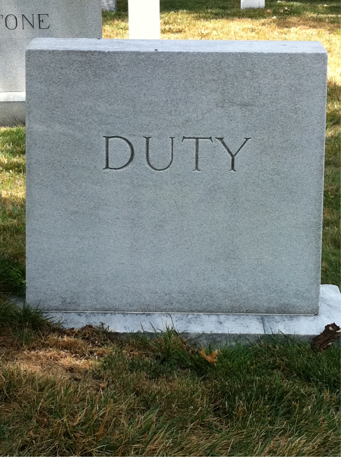 Headstone of Esther E Duty