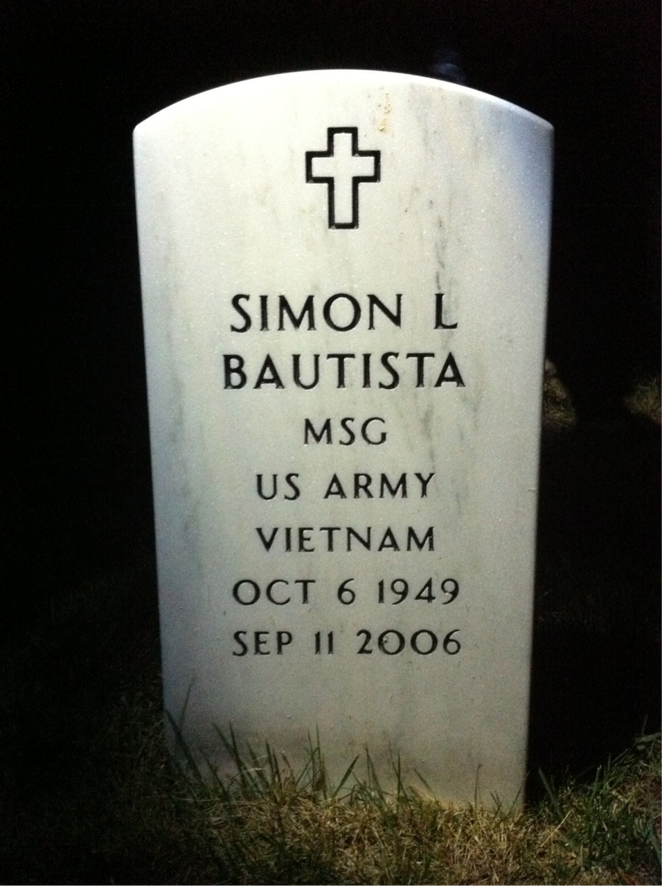 Headstone of Simon L Bautista