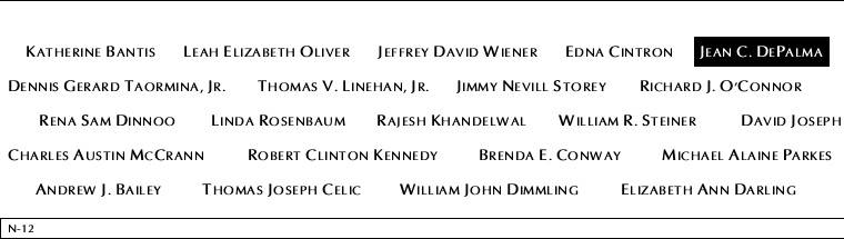 Panel N-12, North Pool, National September 11 Memorial