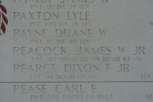 Headstone of James Warner Peacock Jr.