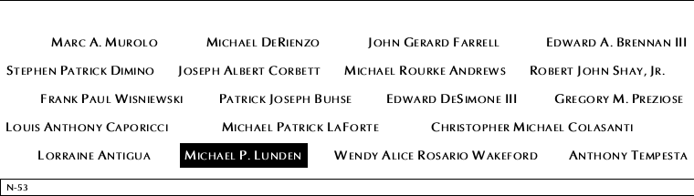 Panel N-53, North Pool, National September 11 Memorial