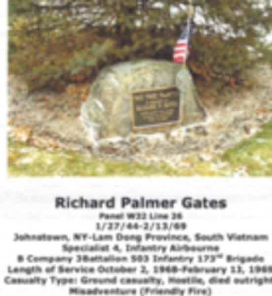 Headstone of Richard Palmer Gates