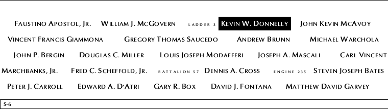 Panel S-6, South Pool, National September 11 Memorial