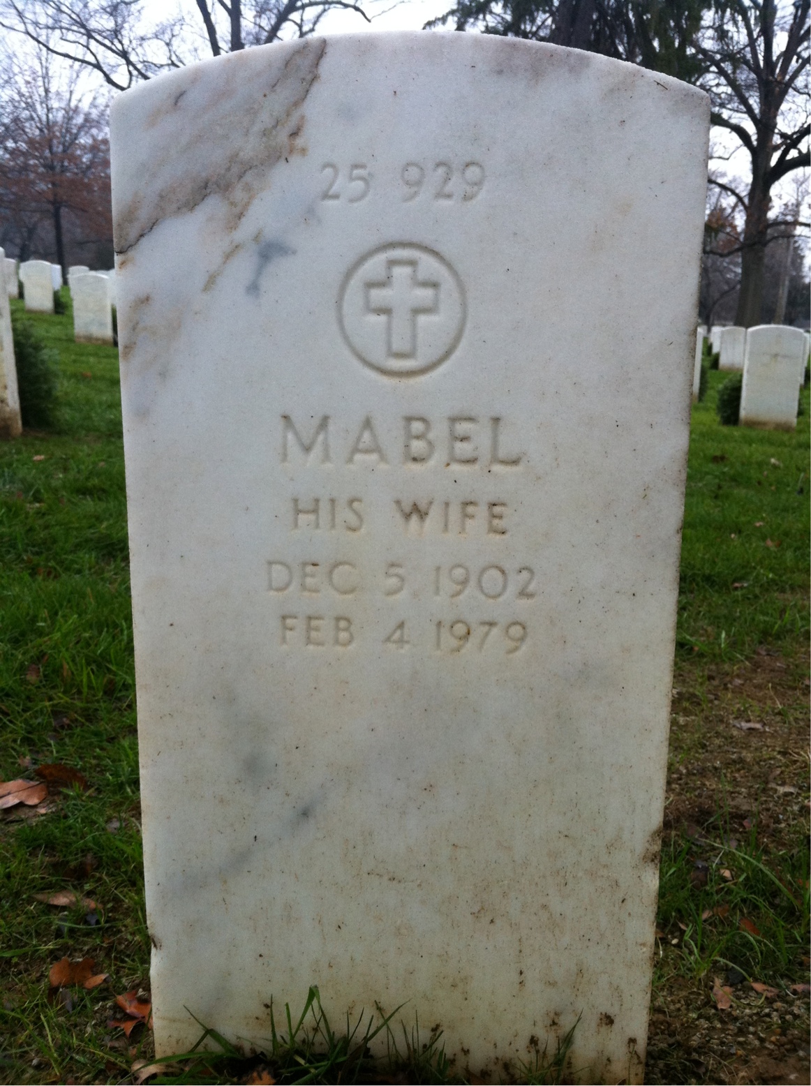 Headstone of Mabel Holbrook