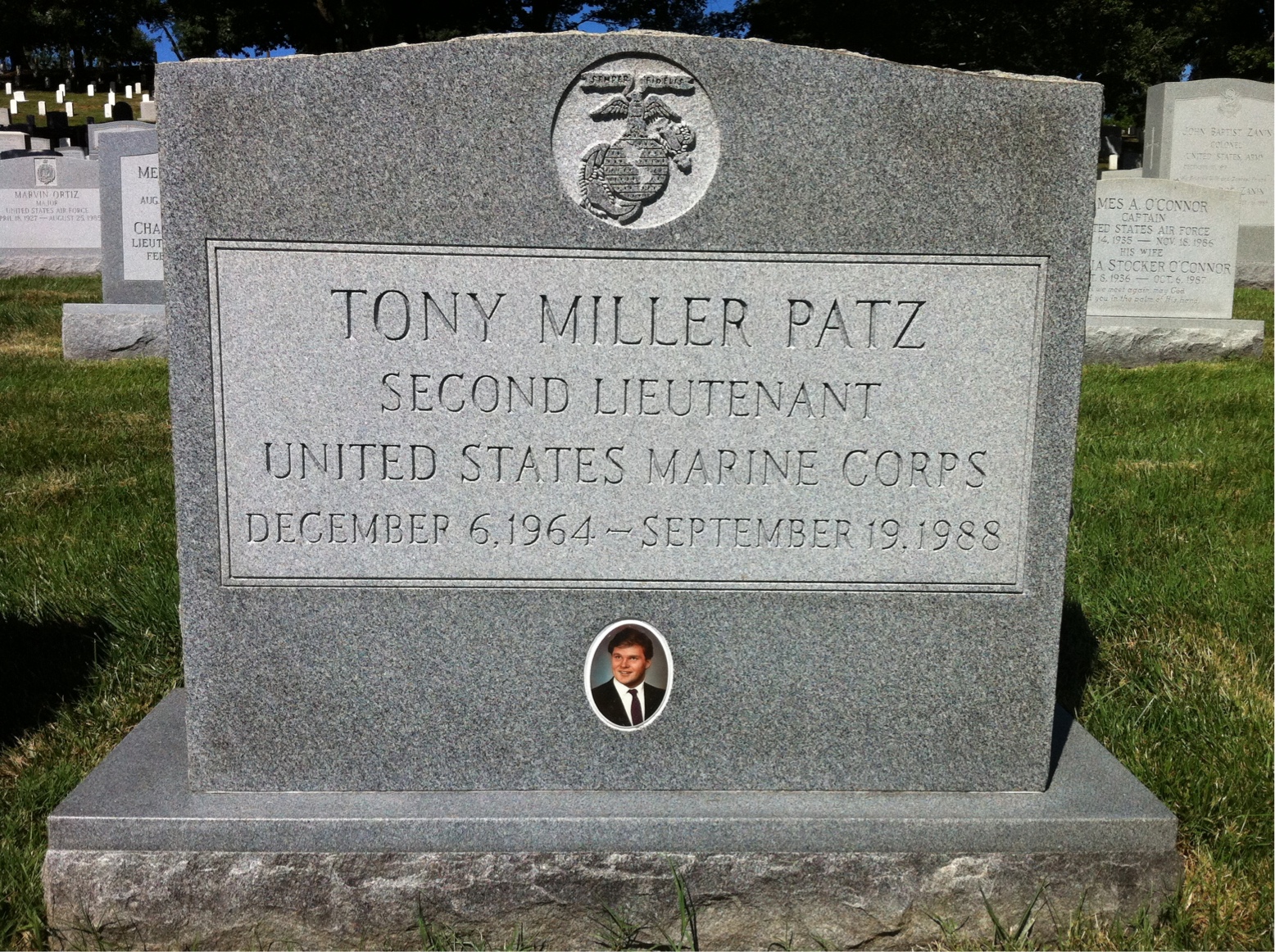 Headstone of Tony Miller Patz