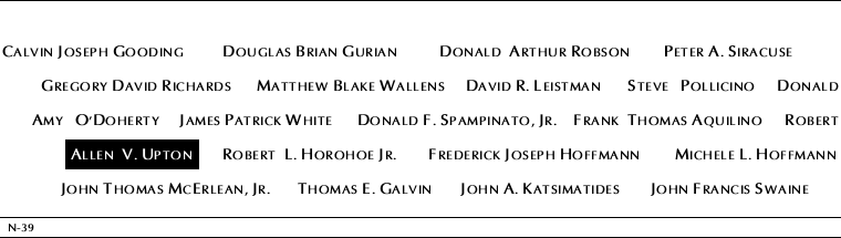 Panel N-39, North Pool, National September 11 Memorial