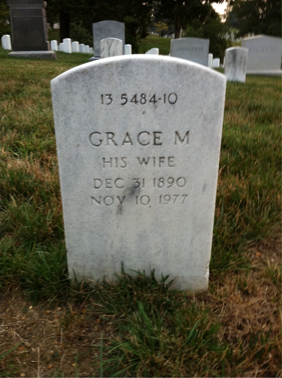 Headstone shared by 2 interments, including Joseph E. Shawhan
