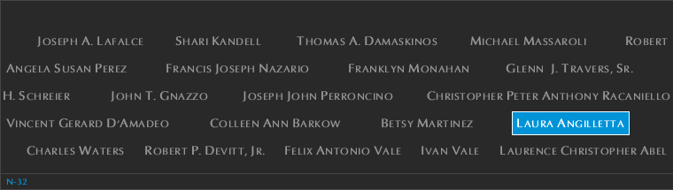 Panel N-32, North Pool, National September 11 Memorial