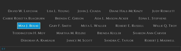 Panel S-1, South Pool, National September 11 Memorial