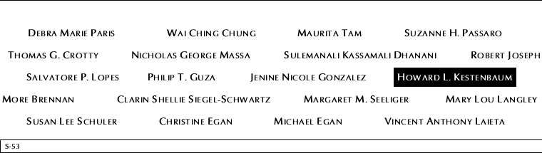 Panel S-53, South Pool, National September 11 Memorial