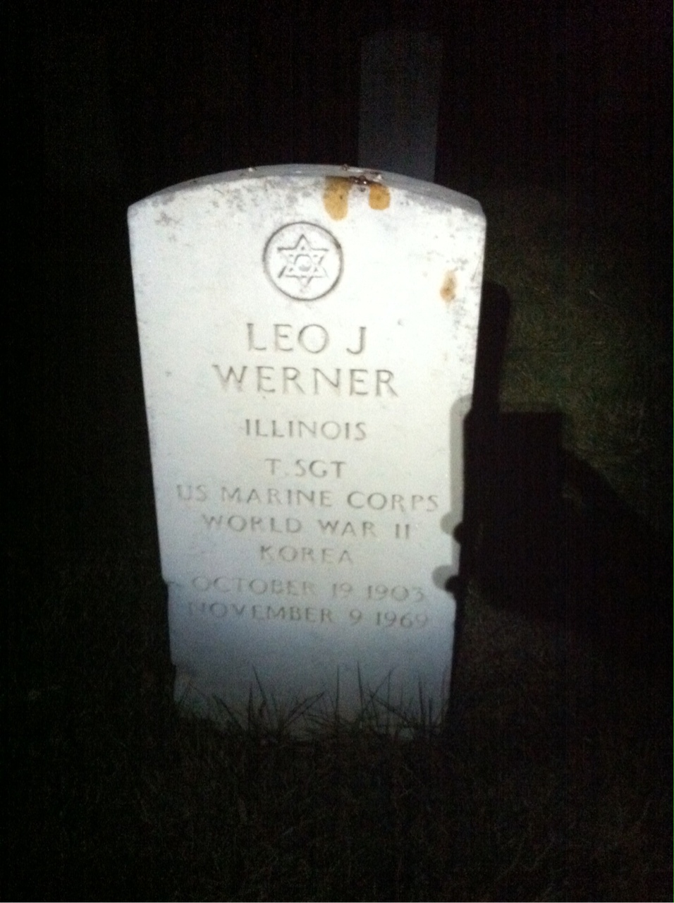 Headstone of Leo J Werner