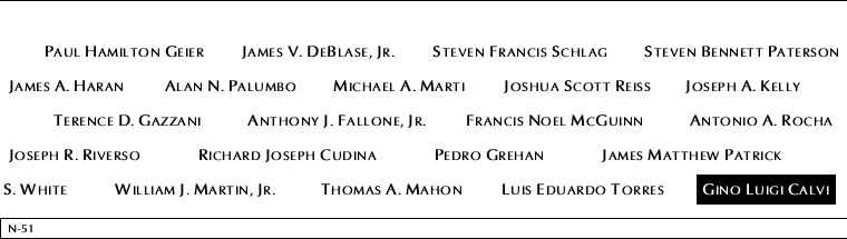 Panel N-51, North Pool, National September 11 Memorial
