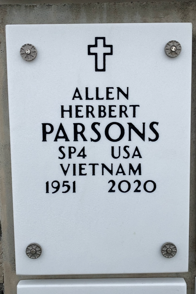 Headstone of Allen Herbert Parsons