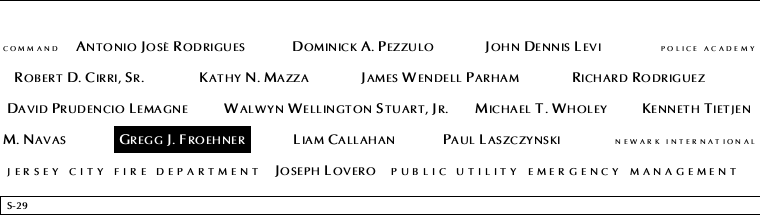 Panel S-29, South Pool, National September 11 Memorial