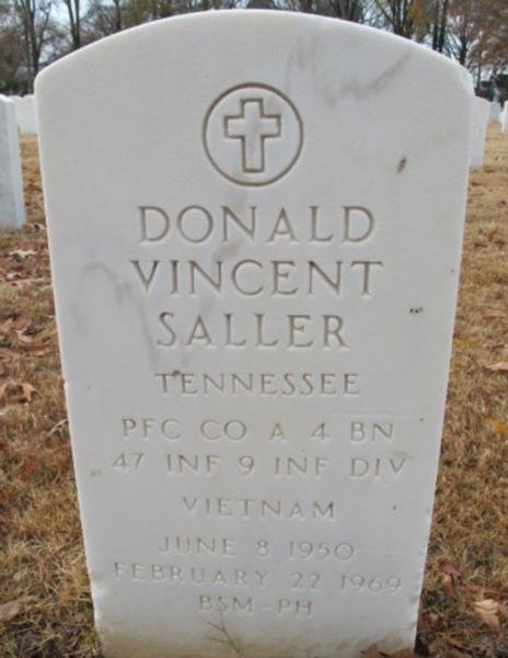 Headstone of Donald Vincent Saller