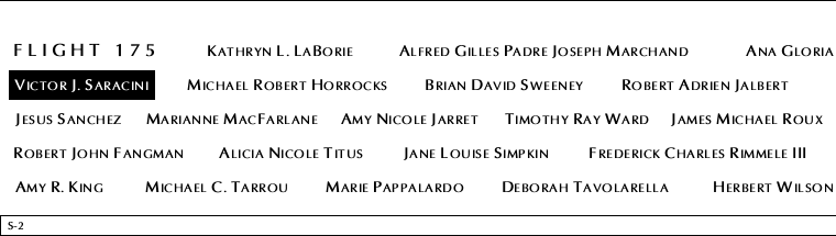 Panel S-2, South Pool, National September 11 Memorial