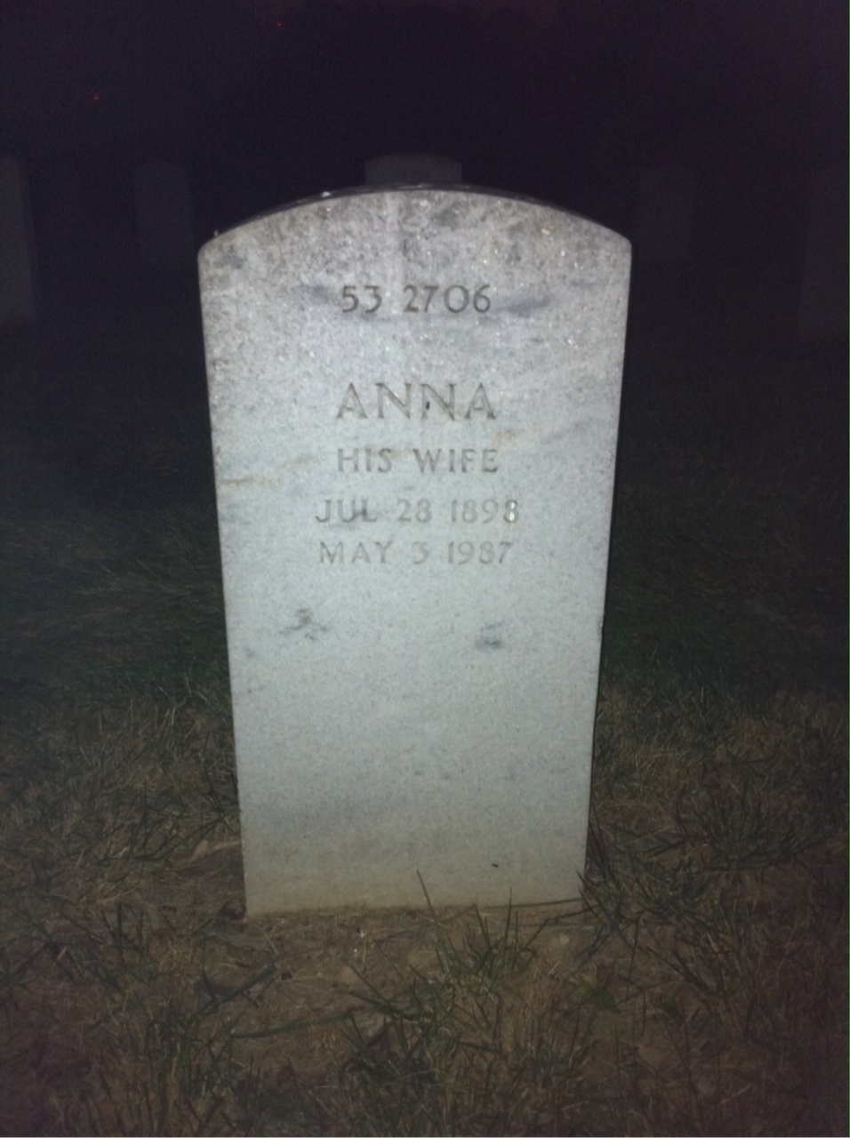 Headstone shared by 2 interments, including Arthur Charles Eberhard