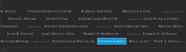 Panel S-13, South Pool, National September 11 Memorial