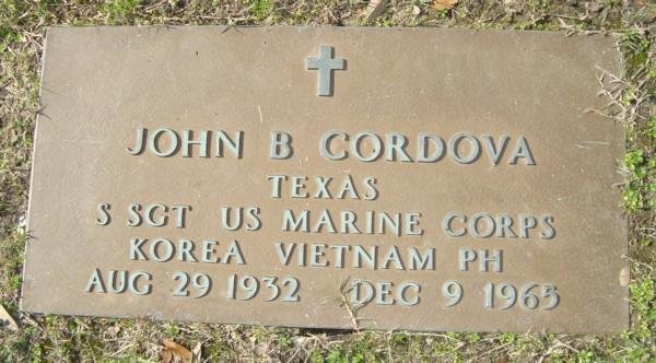 Headstone of John Barelas Cordova