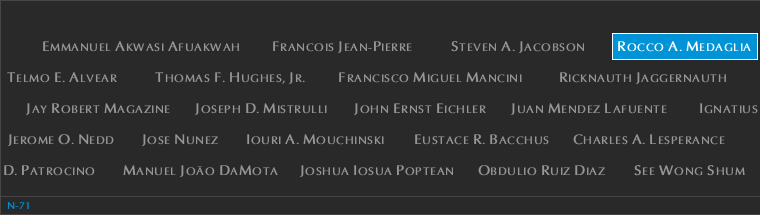 Panel N-71, North Pool, National September 11 Memorial