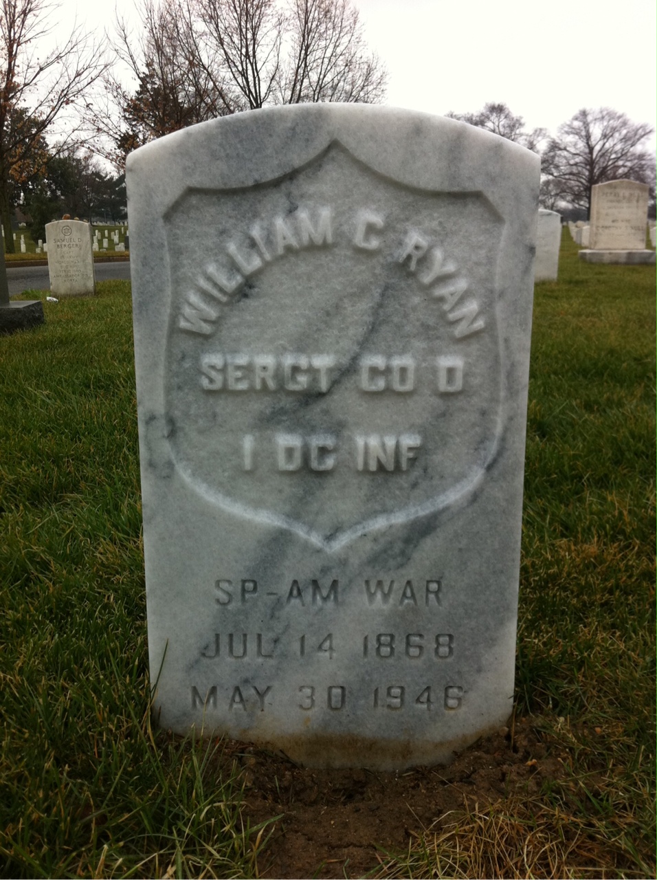 Headstone of William C Ryan