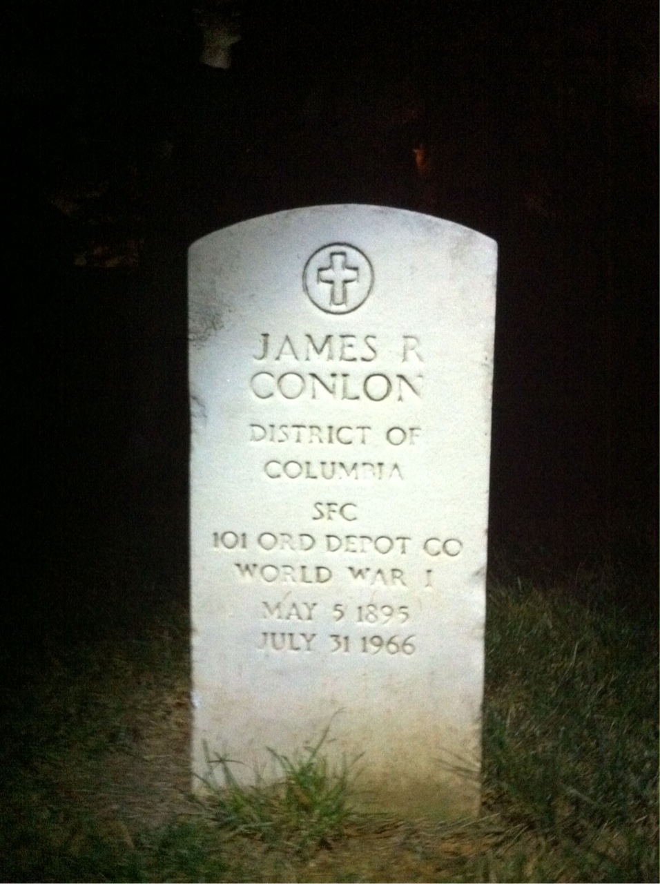 Headstone of James R Conlon