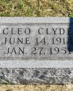 Headstone of Cleo Chrest