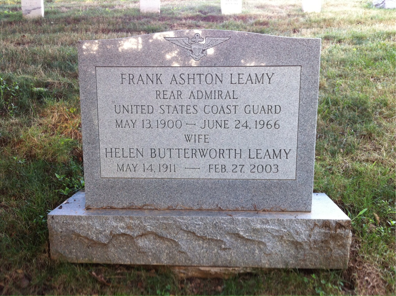 Headstone of Frank Ashton Leamy