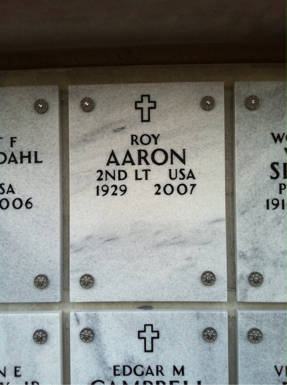 Headstone of Roy Henry Aaron
