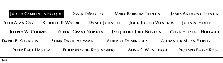 Panel N-2, North Pool, National September 11 Memorial