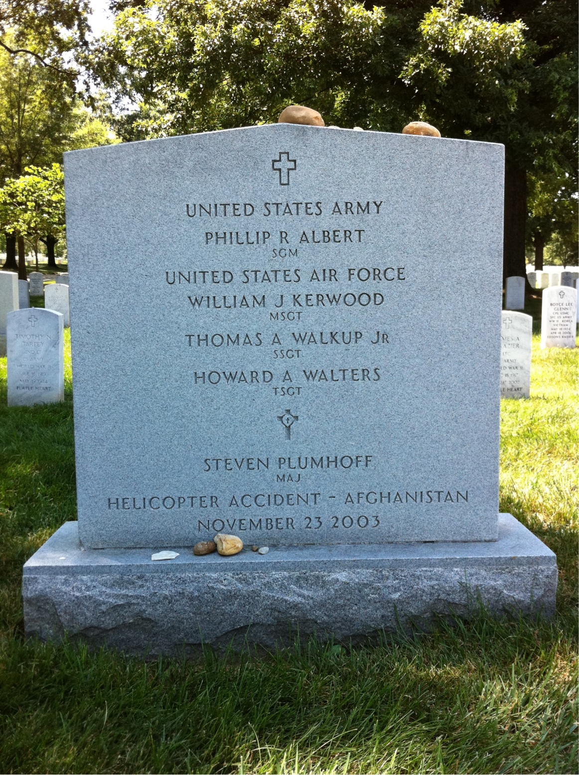 Headstone shared by 4 interments, including Phillip Robert Albert