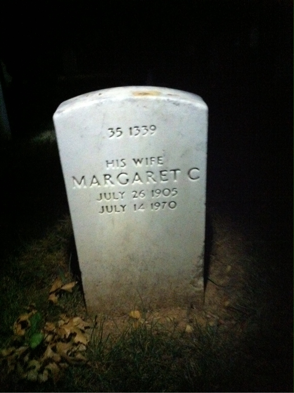 Headstone shared by 2 interments, including William Hones