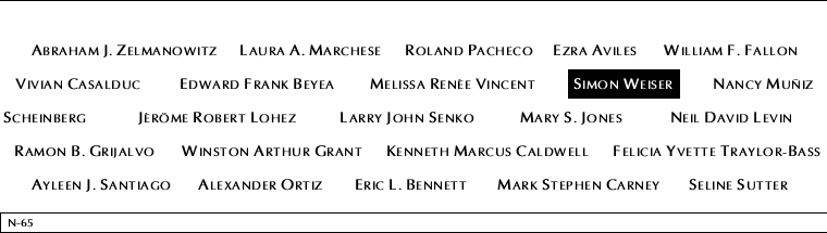 Panel N-65, North Pool, National September 11 Memorial